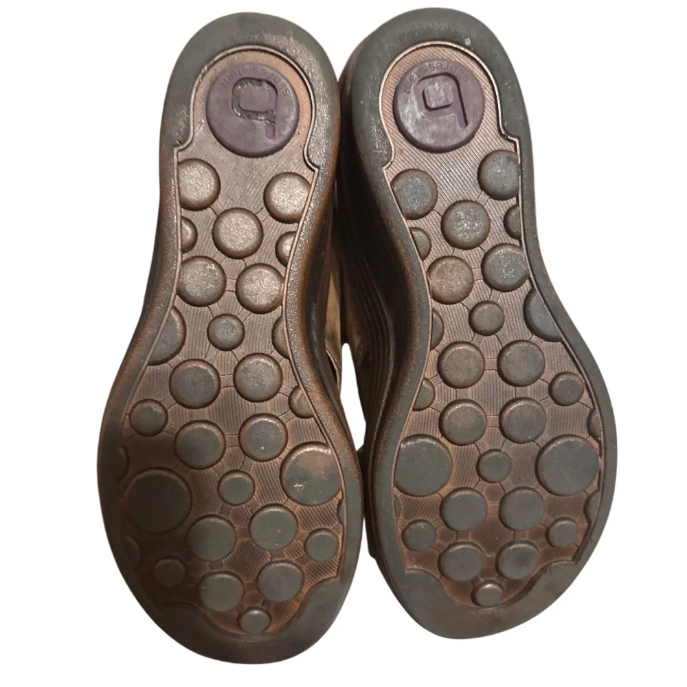 Biónica‎ brown leather strap wedge platform sandals - Picture 3 of 5